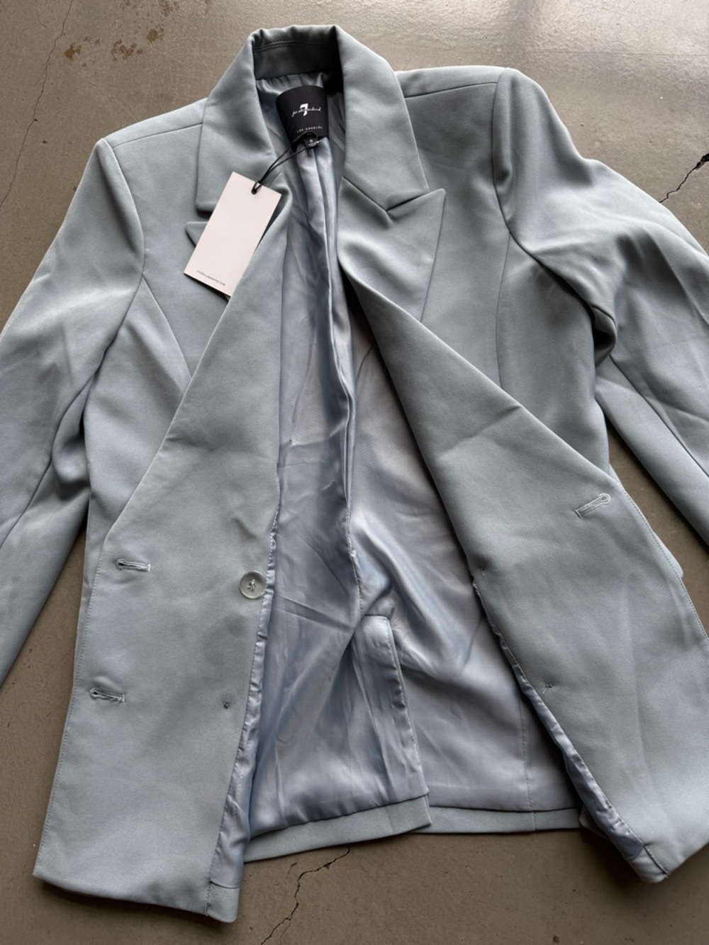 7 For All Mankind / Double Breasted Blazer / Blue - Picture 6 of 14
